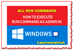 All  RUN Command List for Windows